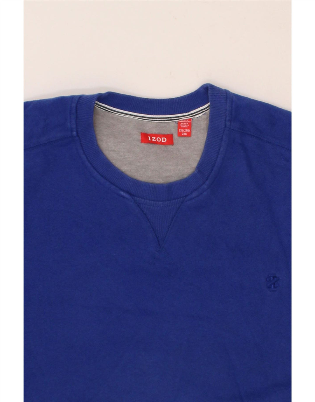 IZOD Mens Sweatshirt Jumper 2XL Navy Blue Cotton Vintage Izod and Second-Hand Izod from Messina Hembry 