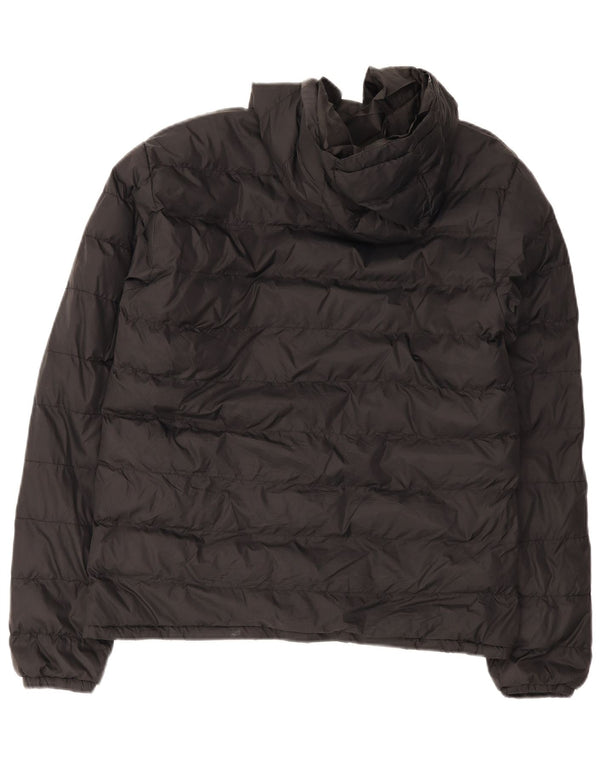 Mountain Warehouse Mens Hooded Padded Jacket UK 38 Medium Black Nylon