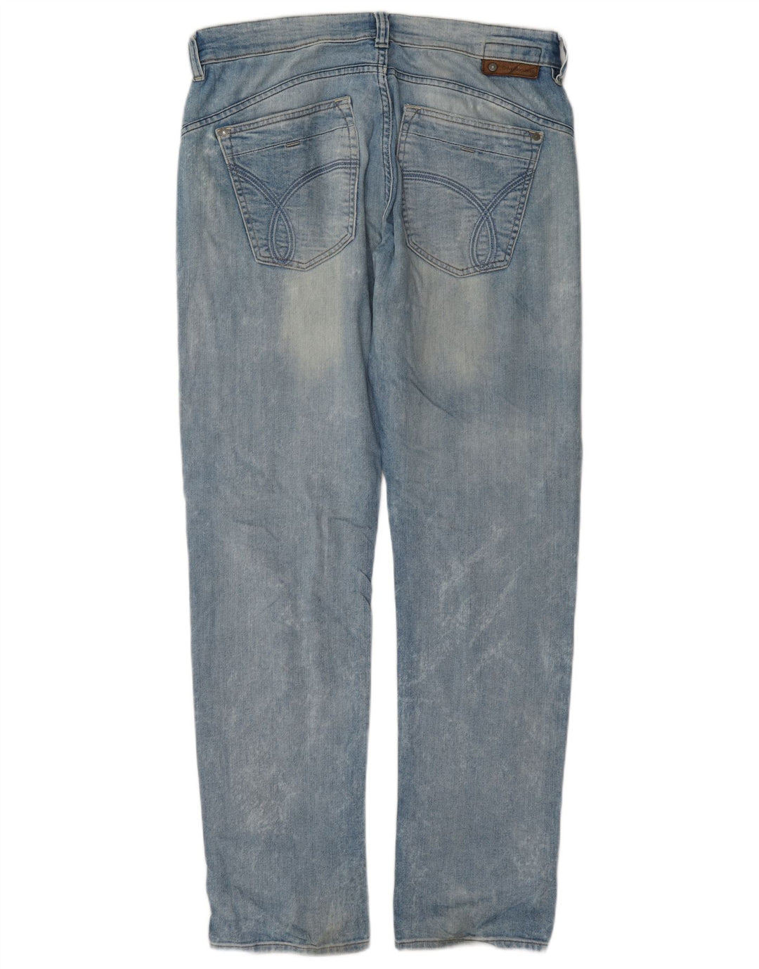 Calvin Klein Mens Straight Jeans W32 L34 Blue Cotton