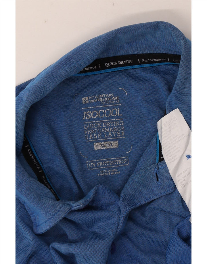 Mountain Warehouse Mens IsoCool Polo Shirt XL Blue Cotton