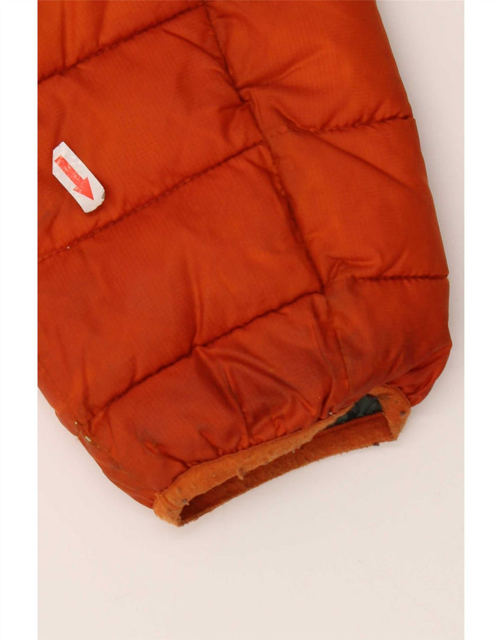 North Sails Mens Hooded Padded Jacket UK 40 Large Orange Polyester