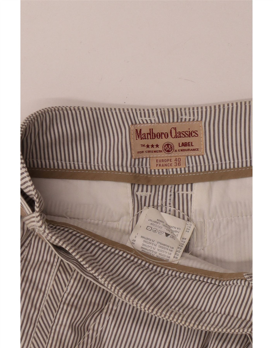 Marlboro Classics Womens A-Line Skirt EU 40 Medium W30 Grey Pinstripe