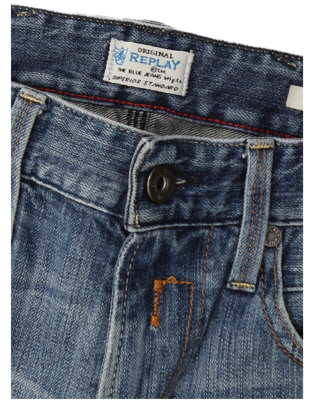Replay Mens Jeto Denim Shorts W32 Large Blue