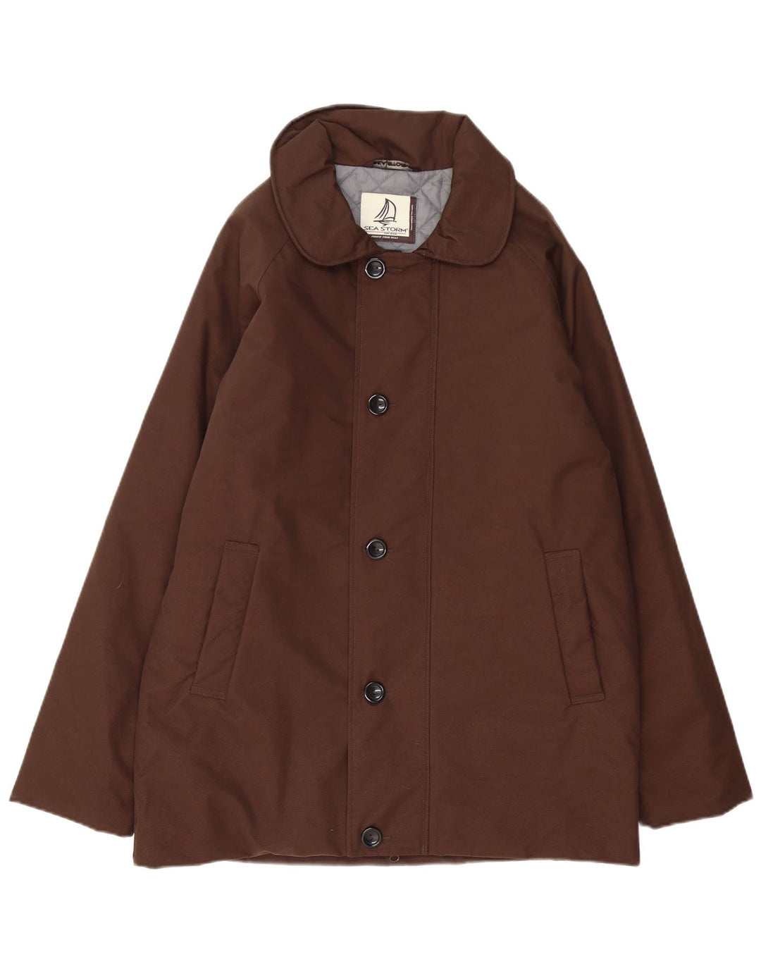 Sea Storm Mens Windbreaker Jacket UK 40 Large Brown Nylon