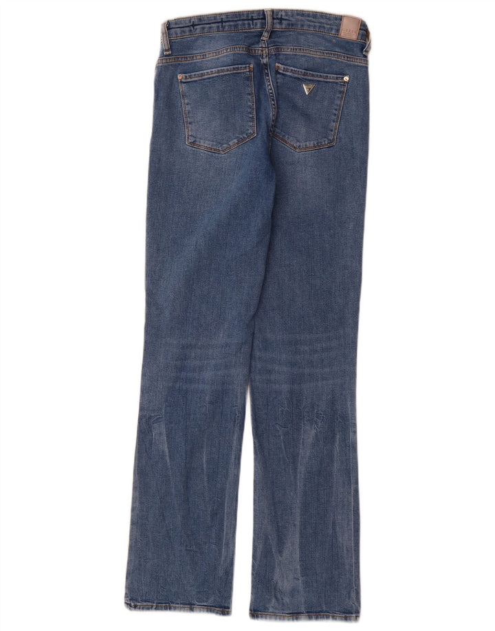 Guess Womens Curvy Straight Jeans W28 L32 Blue Cotton