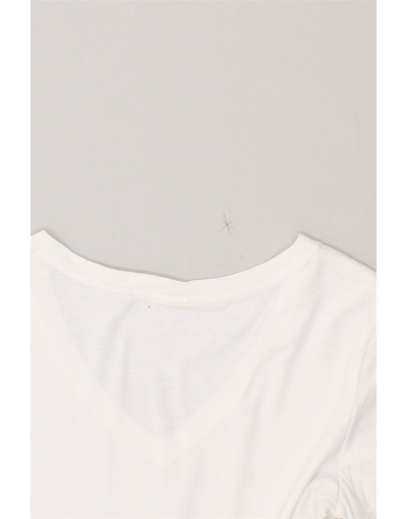 LEVI'S Womens T-Shirt Top UK 14 Medium White Cotton Vintage Levi's and Second-Hand Levi's from Messina Hembry 