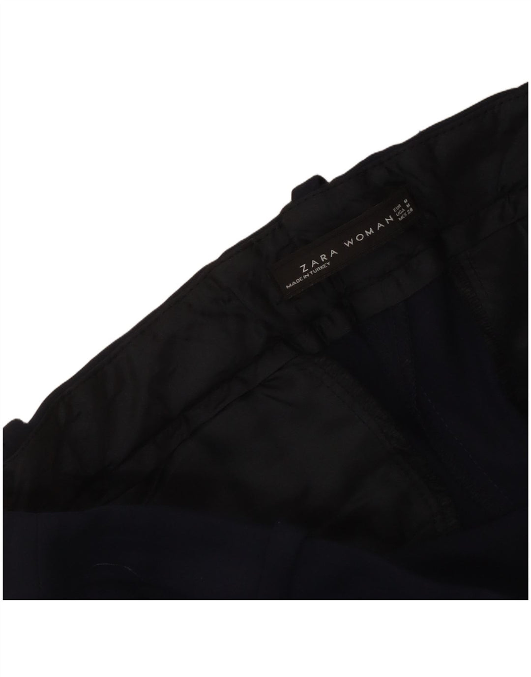 Zara Womens Slim Casual Trousers Medium W30 L27 Navy Blue