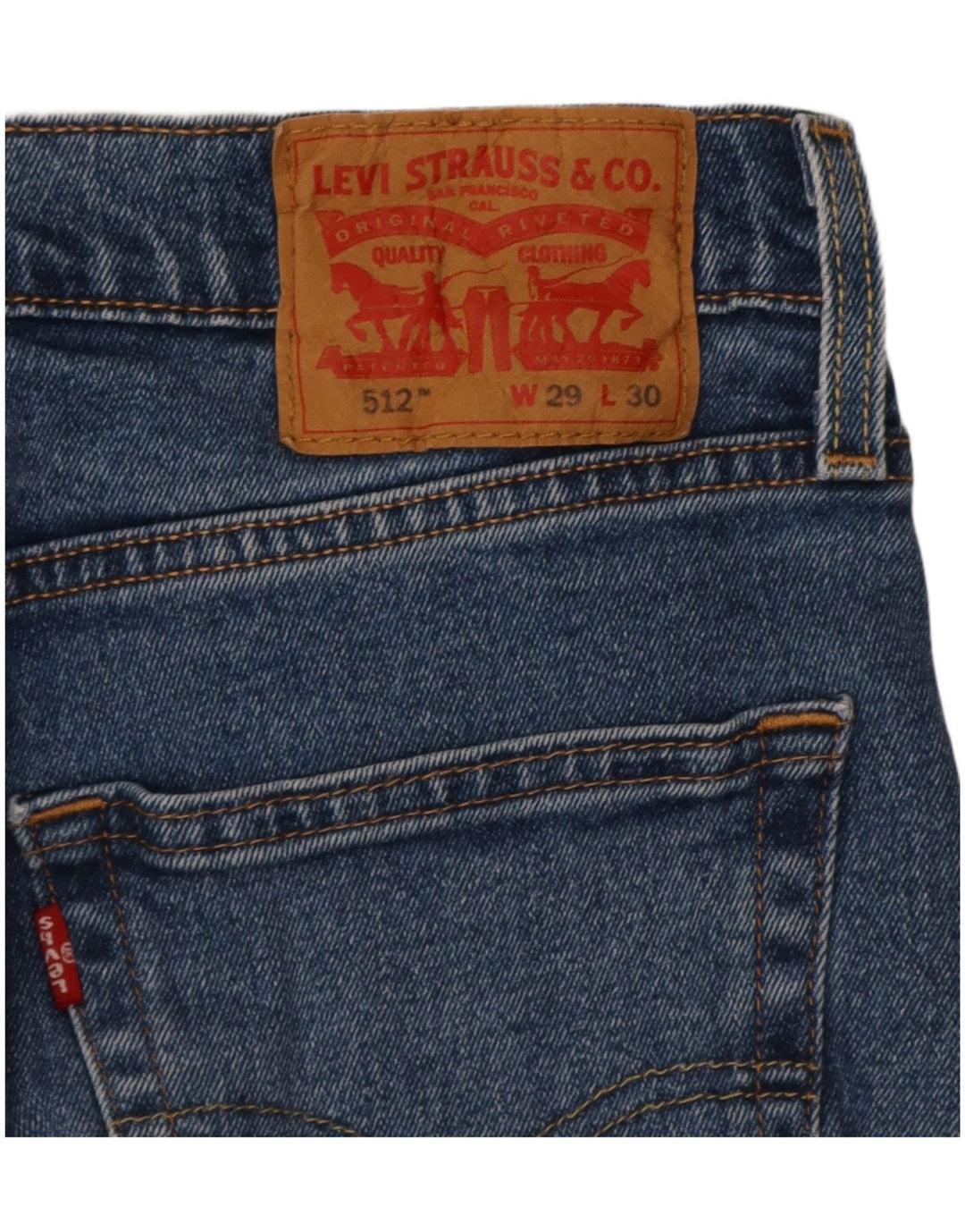 Levi's Mens 512 Slim Tapered Jeans W29 L30 Blue Cotton