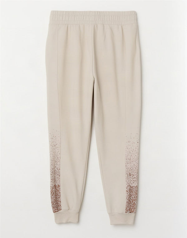 Puma Womens Tracksuit Trousers Joggers UK 6 XS White Spotted
