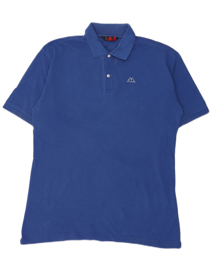 Kappa Mens Polo Shirt XL Blue Cotton