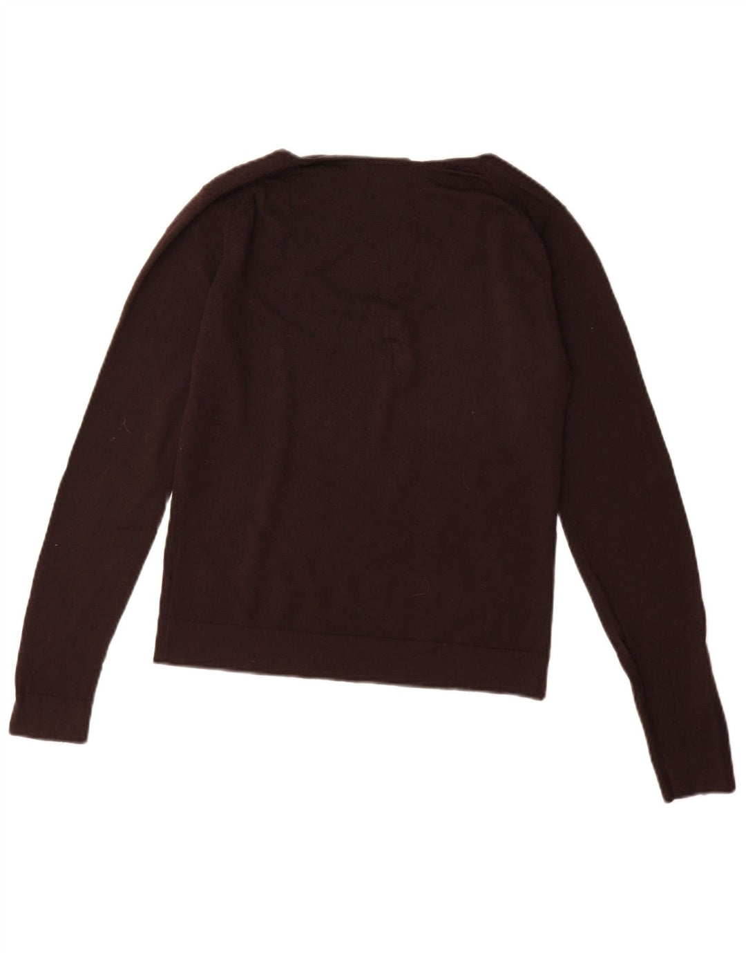 HOBBS Womens Boat Neck Jumper Sweater UK 12 Medium Brown New Wool