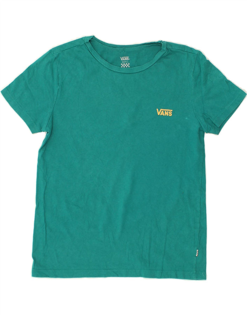 VANS Womens Graphic T-Shirt Top UK 10 Small  Turquoise | Vintage Vans | Thrift | Second-Hand Vans | Used Clothing | Messina Hembry 