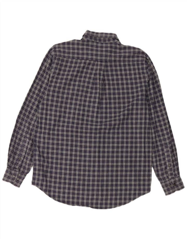 Kappa Mens Shirt Medium Navy Blue Check Cotton