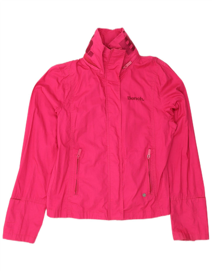 BENCH Womens Bomber Jacket UK 18 XL Pink Cotton