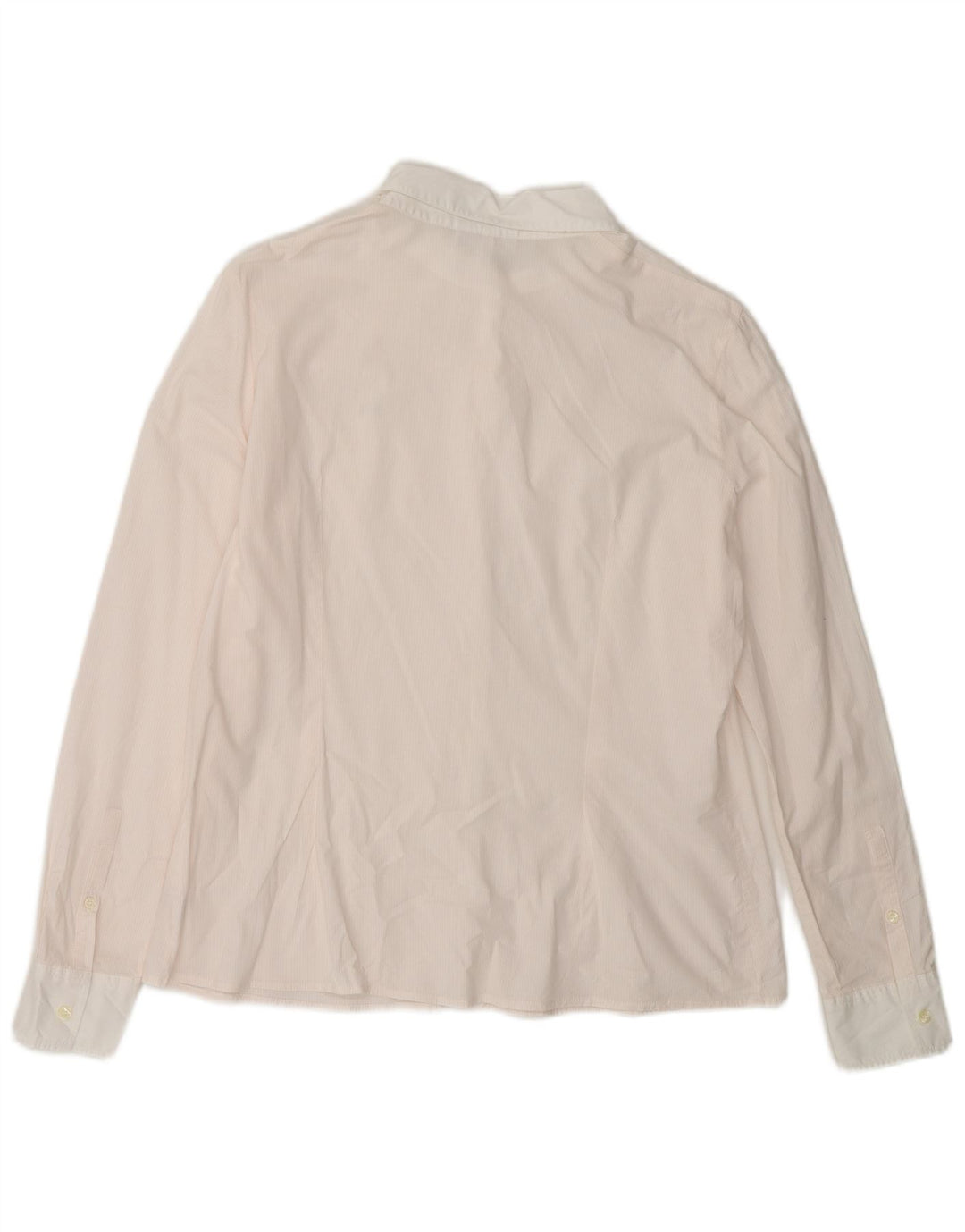 LACOSTE Womens Shirt Size 44 Large Pink Pinstripe