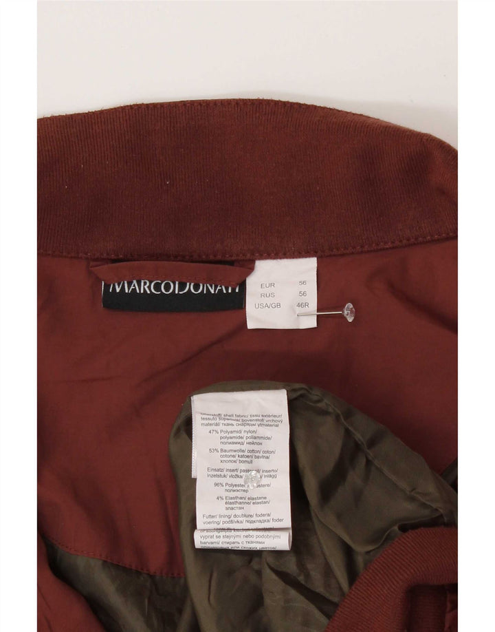 Vintage Mens Bomber Jacket UK 46 3XL Brown Polyamide