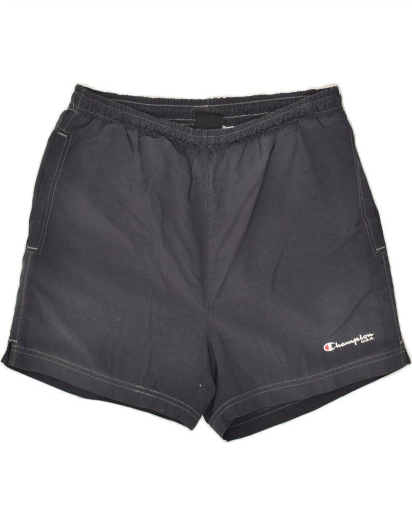 CHAMPION Mens Sport Shorts Large Black | Vintage Champion | Thrift | Second-Hand Champion | Used Clothing | Messina Hembry 