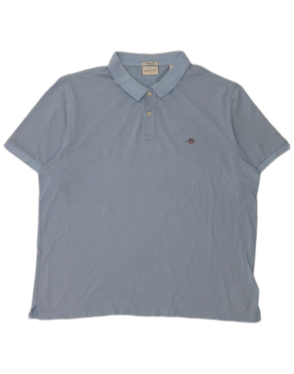 Gant Mens Regular Fit Polo Shirt 2XL Blue Cotton