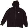 NIKE Mens Zip Hoodie Sweater XL Black Cotton