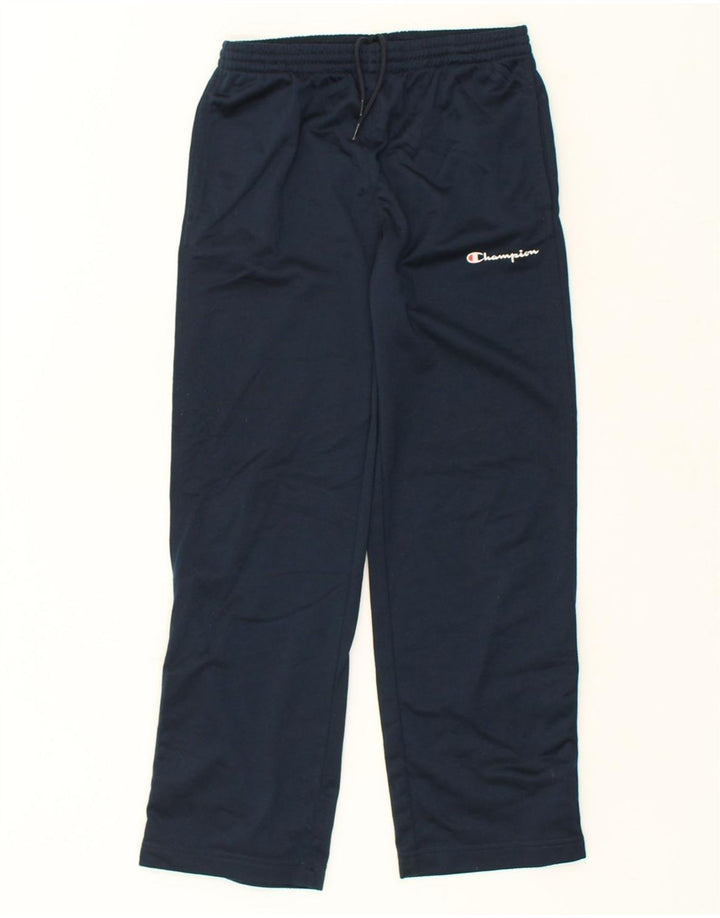 CHAMPION Boys Tracksuit Trousers 9-10 Years Medium Navy Blue Polyester | Vintage Champion | Thrift | Second-Hand Champion | Used Clothing | Messina Hembry 