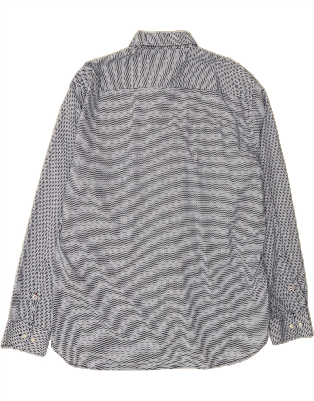 TOMMY HILFIGER Mens Regular Fit Shirt XL Navy Blue Spotted Cotton Vintage Tommy Hilfiger and Second-Hand Tommy Hilfiger from Messina Hembry 