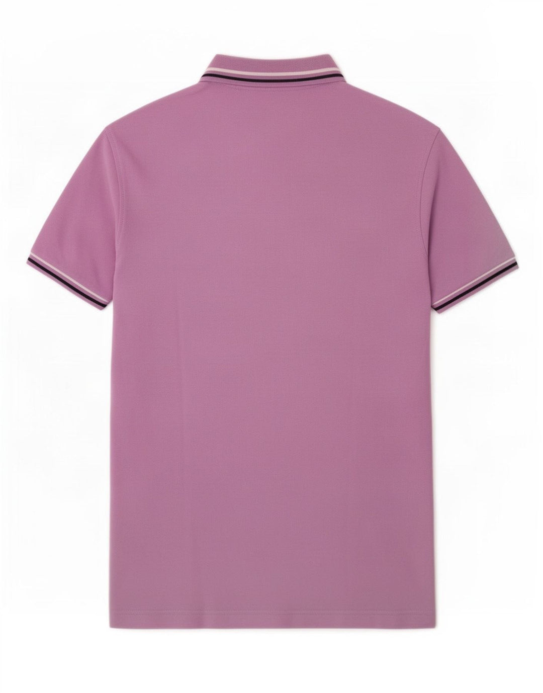 Lotto Mens Polo Shirt Medium Purple Striped Cotton