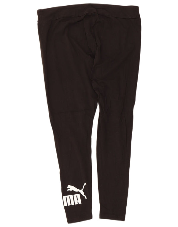 Puma Womens Graphic Leggings UK 18 XL Black Cotton