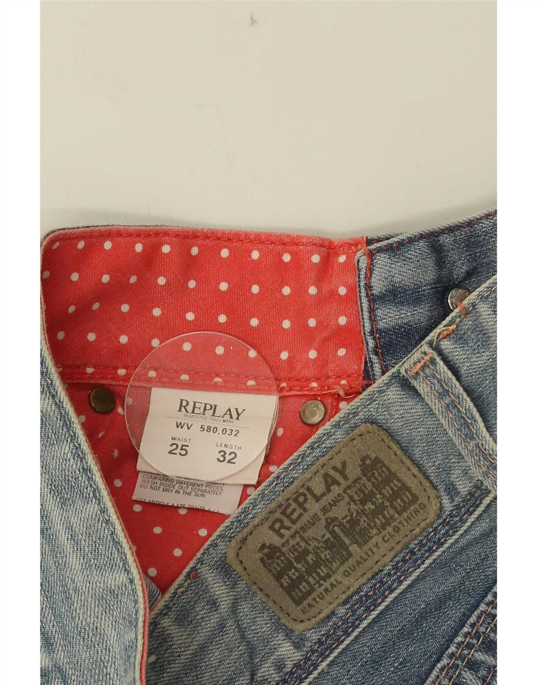 Replay Womens Low Waist Bootcut Jeans W25 L32 Blue Cotton