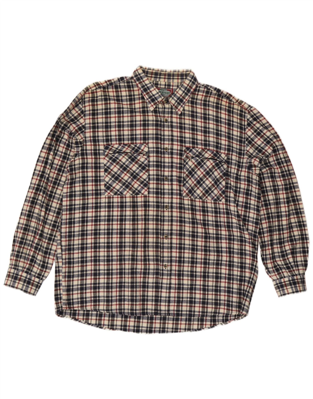 European Project Mens Flannel Shirt 2XL Multicoloured Check Cotton