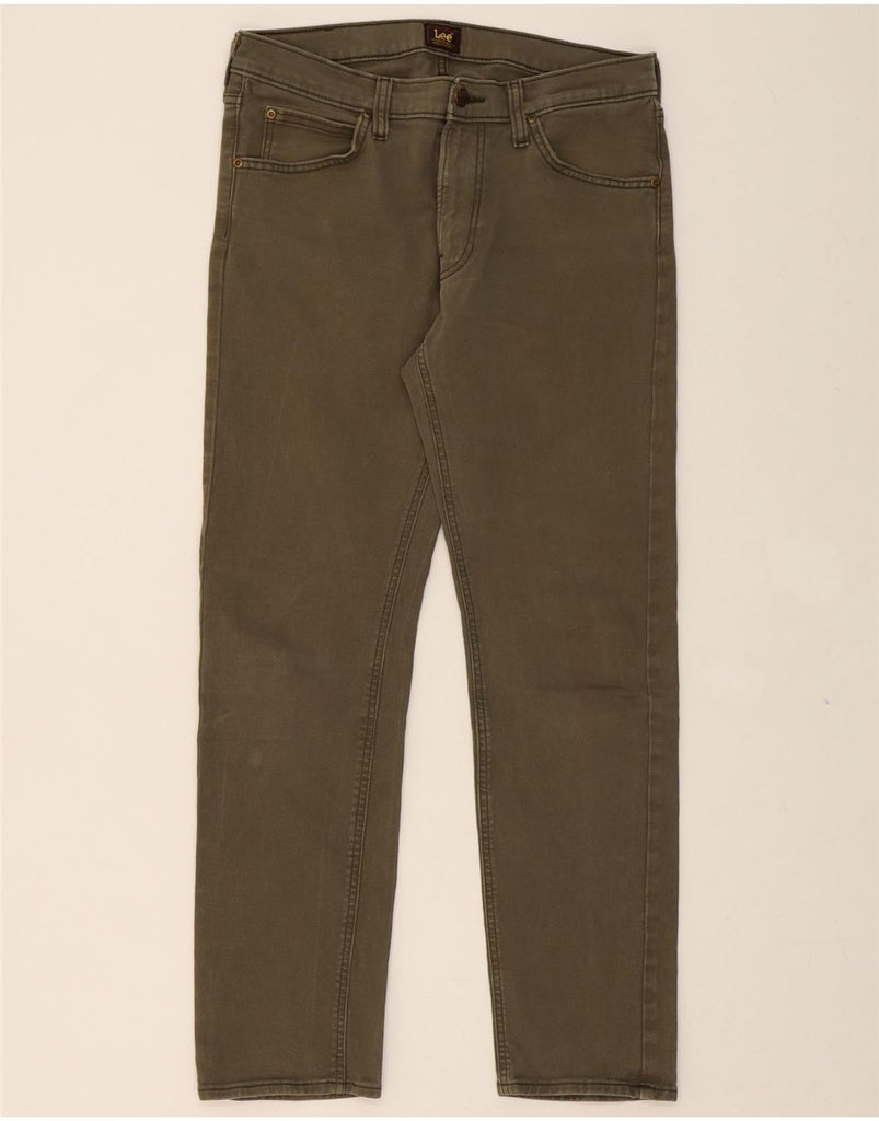 LEE Mens Daren Zip Fly Straight Jeans  W31 L30 Khaki Cotton Vintage Lee and Second-Hand Lee from Messina Hembry 