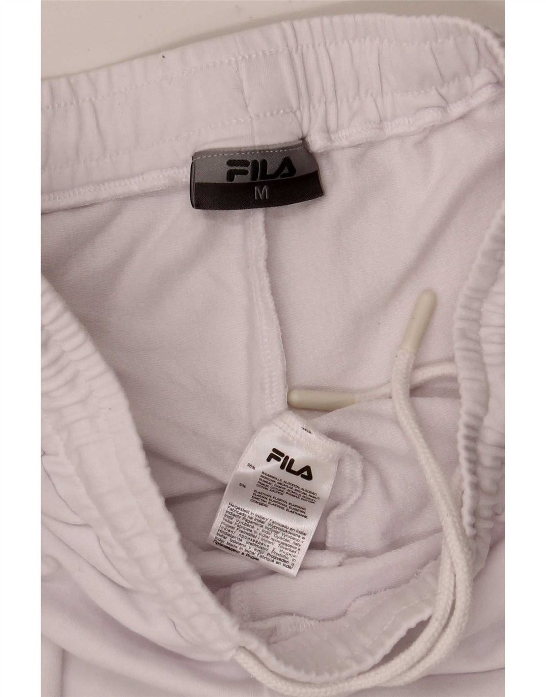 Fila Womens Tracksuit Trousers Joggers UK 12 Medium White Colourblock