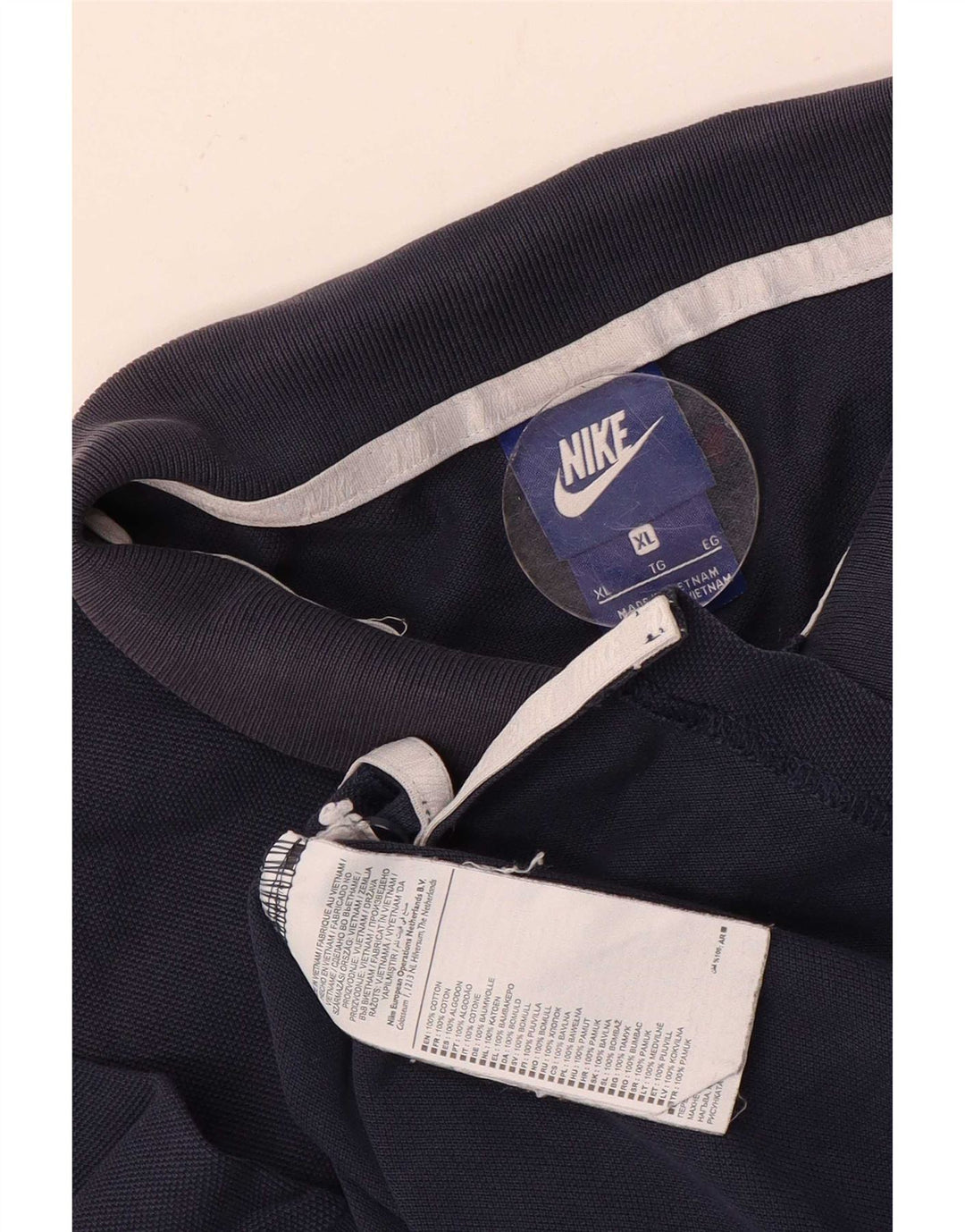 Nike Mens Polo Shirt XL Navy Blue Cotton