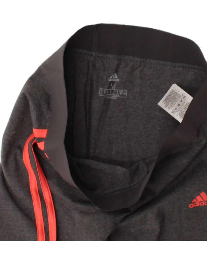 ADIDAS Womens Leggings UK 12/14 Medium  Grey Cotton Vintage Adidas and Second-Hand Adidas from Messina Hembry 