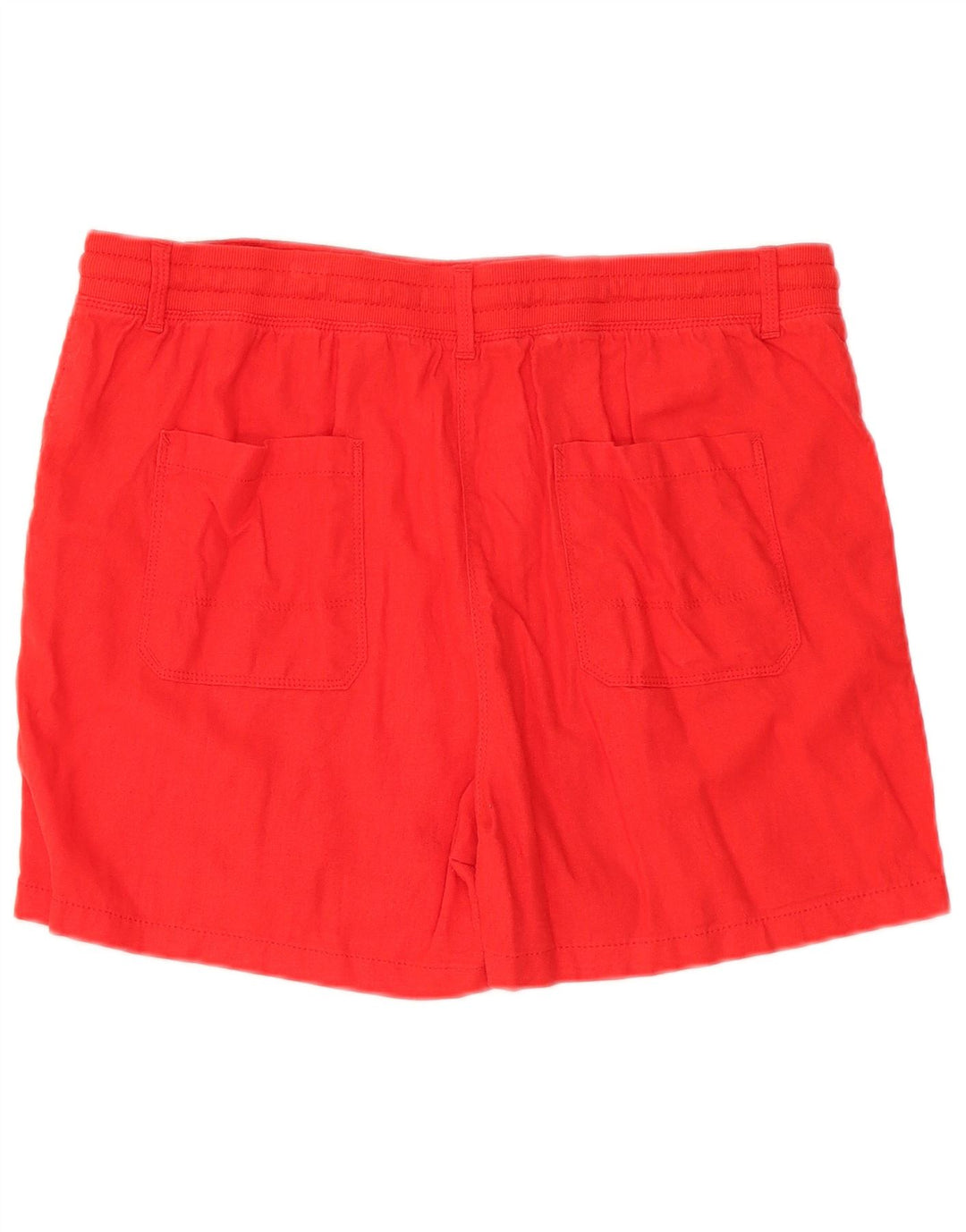Marks & Spencer Womens Chino Shorts UK 14 Large W34 Red Flax