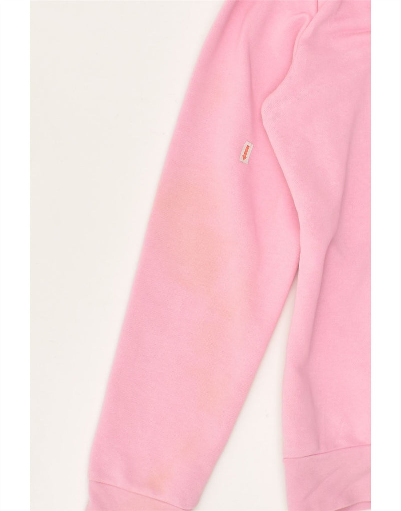 ADIDAS Womens Graphic Hoodie Jumper UK 12/14 Medium Pink Cotton | Vintage Adidas | Thrift | Second-Hand Adidas | Used Clothing | Messina Hembry 