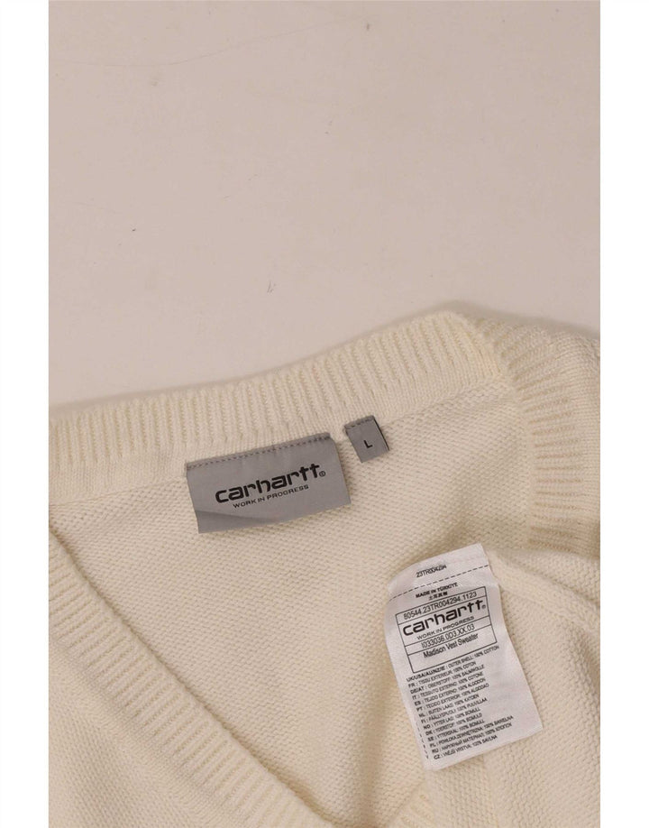 Carhartt Mens Vest Tank Top Large White Cotton