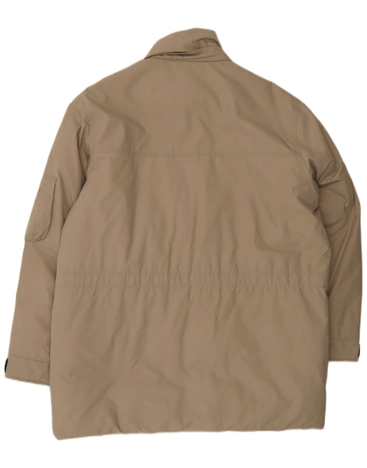 Sergio Tacchini Mens Windbreaker Coat UK 40 Large Beige Polyester