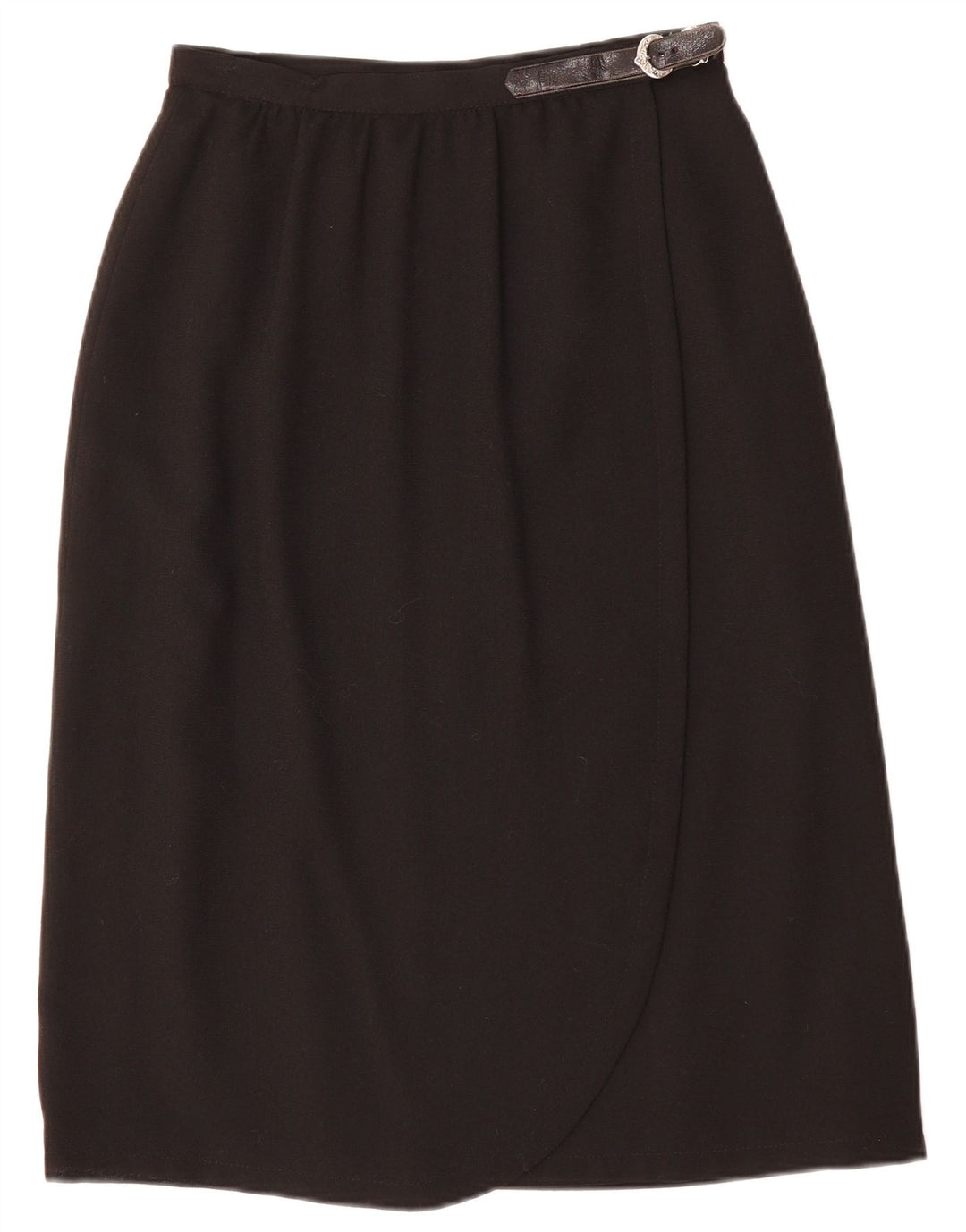 VINTAGE Womens Wrap Skirt EU 38 Medium W29 Black Viscose