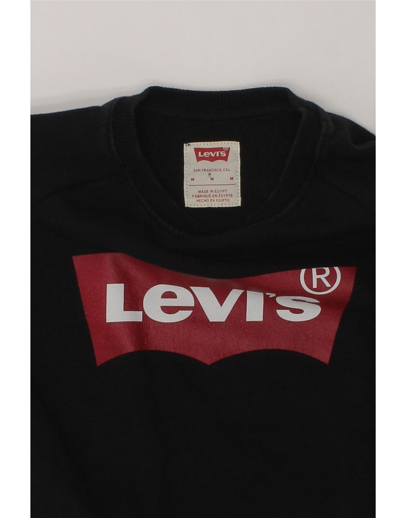 LEVI'S Boys Graphic Sweatshirt Jumper 7-8 Years Medium Black Cotton | Vintage Levi's | Thrift | Second-Hand Levi's | Used Clothing | Messina Hembry 