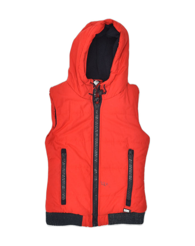 SUPERDRY Womens Hooded Padded Gilet UK 6 XS  Red Polyester | Vintage Superdry | Thrift | Second-Hand Superdry | Used Clothing | Messina Hembry 