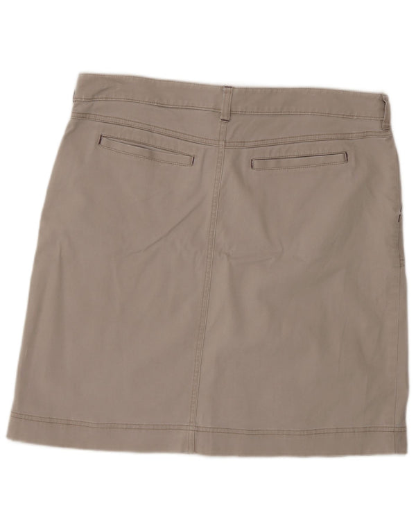 White Stuff Womens Straight Skirt UK 14 Large W32 Grey Cotton