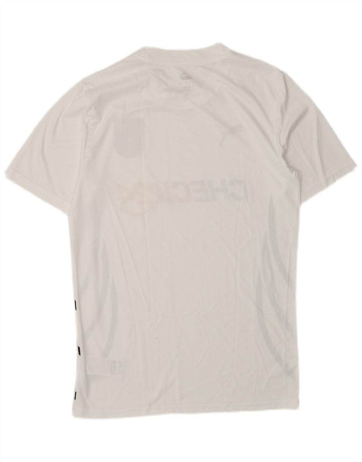 Puma Mens Deutshland Graphic T-Shirt Top Small White Striped Polyester