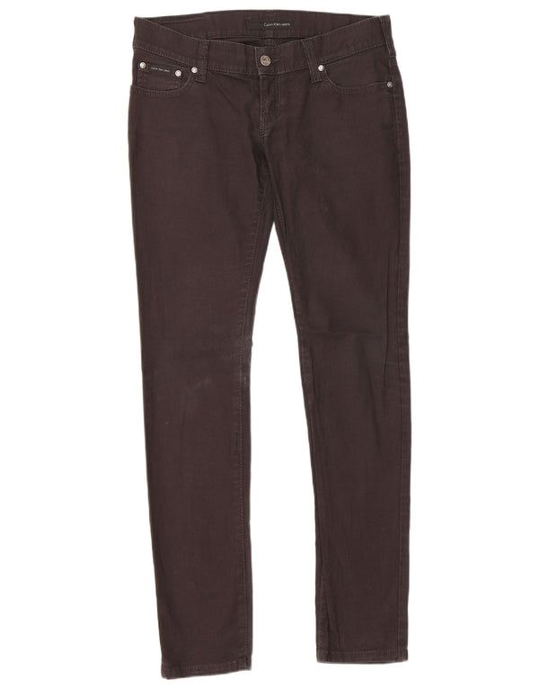 Calvin Klein Womens Slim Jeans W30 L31 Black Cotton