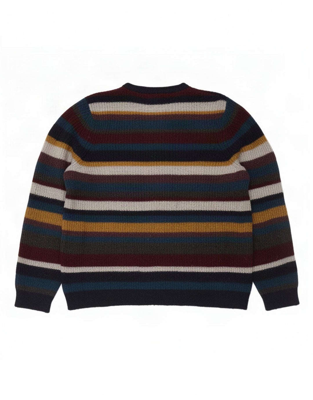 Marks & Spencer Mens Crew Neck Jumper Sweater Medium Multicoloured Striped