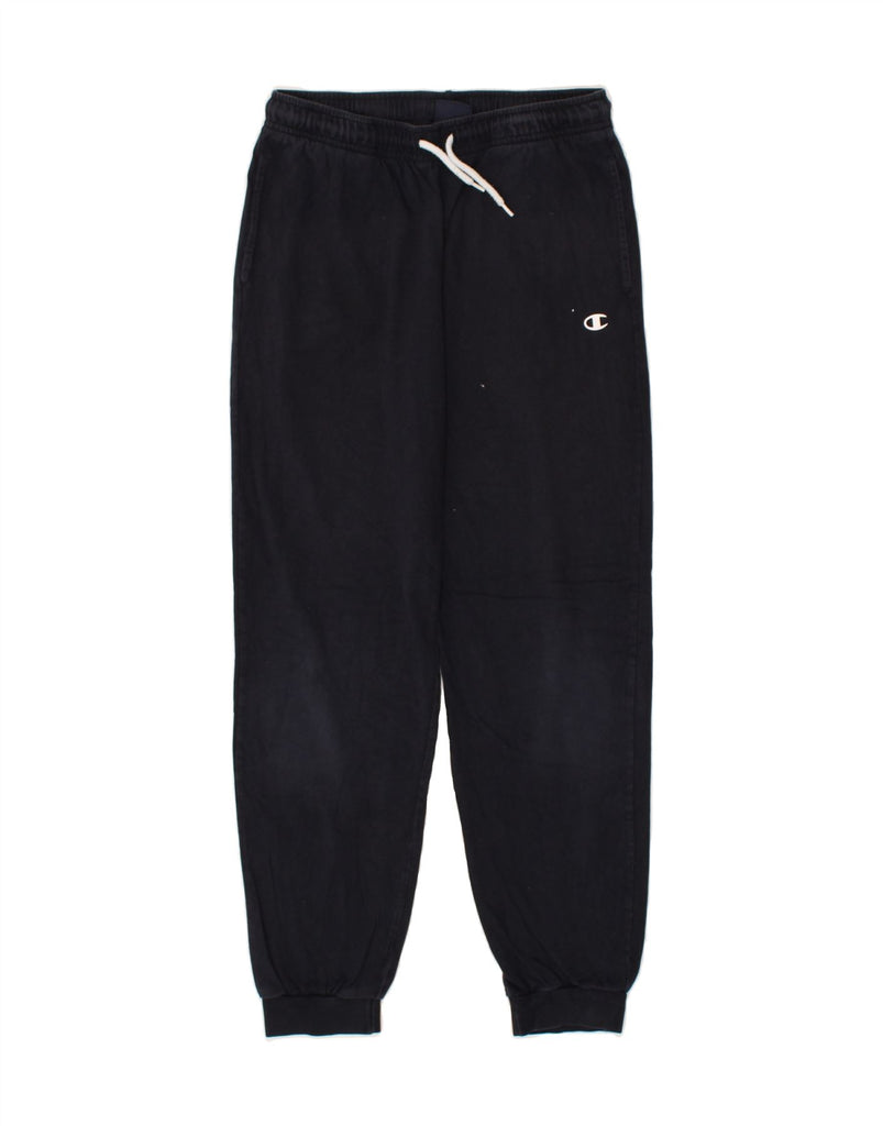 CHAMPION Boys Tracksuit Trousers Joggers 13-14 Years XL Navy Blue Cotton | Vintage Champion | Thrift | Second-Hand Champion | Used Clothing | Messina Hembry 