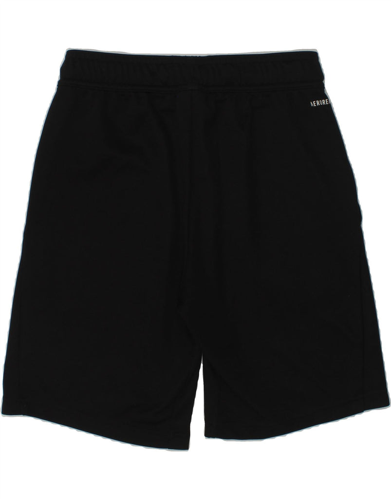 ADIDAS Boys Aeroready Graphic Sport Shorts 11-12 Years Black Polyester | Vintage Adidas | Thrift | Second-Hand Adidas | Used Clothing | Messina Hembry 