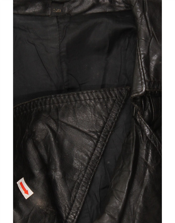 VINTAGE Womens Leather Coat IT 50 XL Black Leather Vintage Vintage and Second-Hand Vintage from Messina Hembry 