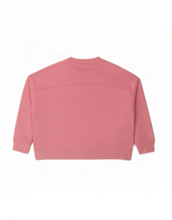 Tommy Hilfiger Womens Graphic Oversized Sweatshirt Jumper UK 14 Medium Pink