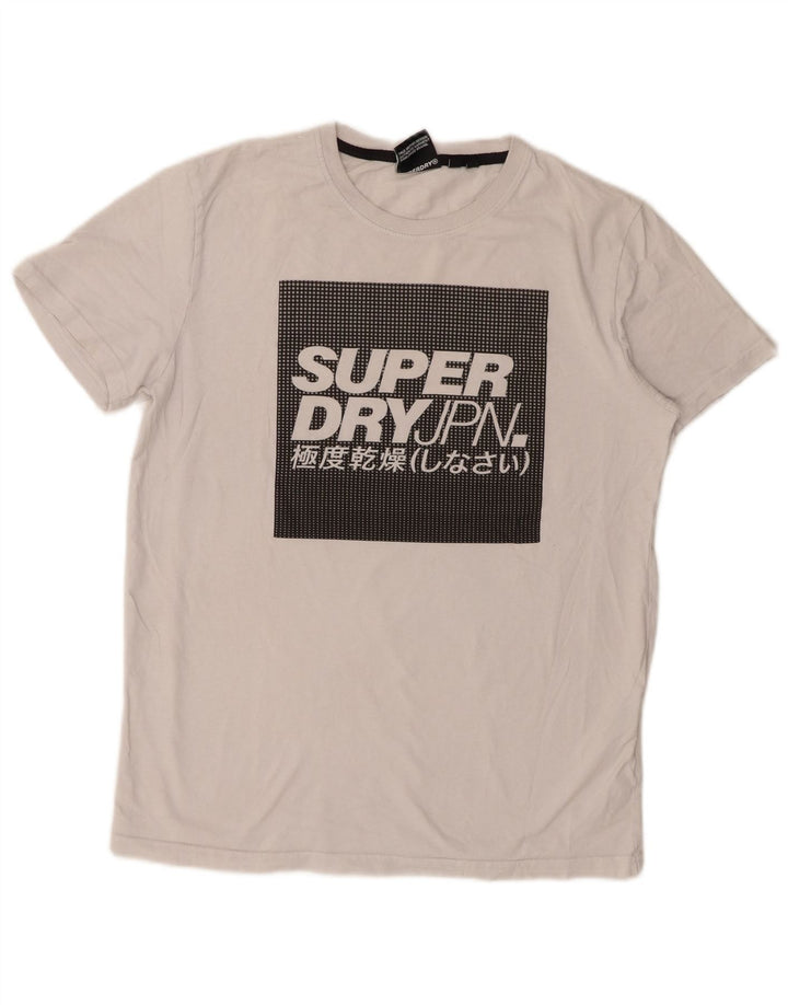 Superdry Mens Graphic T-Shirt Top Medium White Cotton