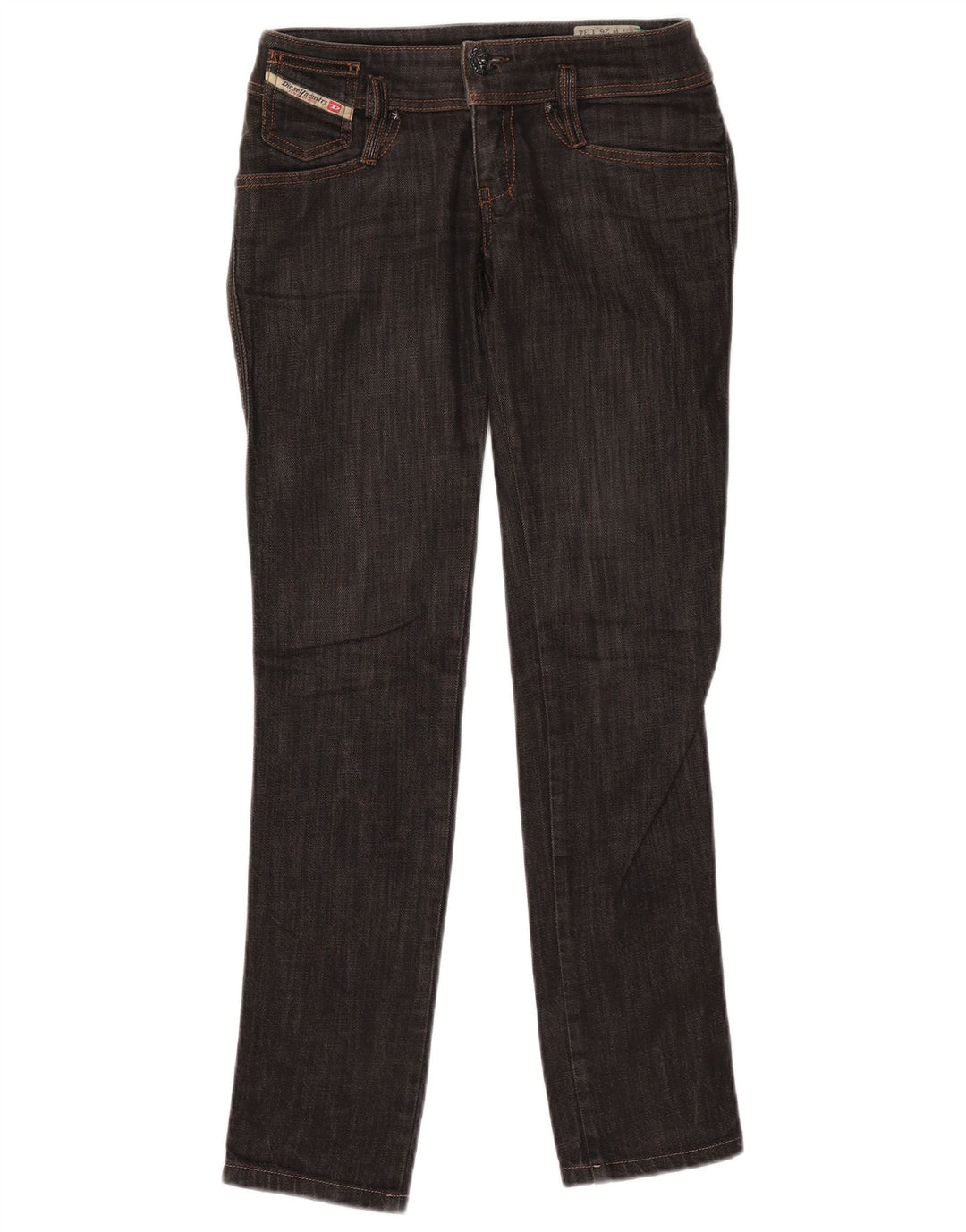 Diesel Womens Matic Straight Jeans W26 L31 Black Cotton